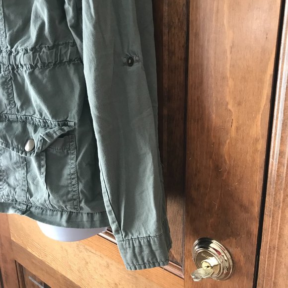 Ashley by 26 International Outerwear Olive Green Army Style Jacket w/Hood Medium - Picture 6 of 15